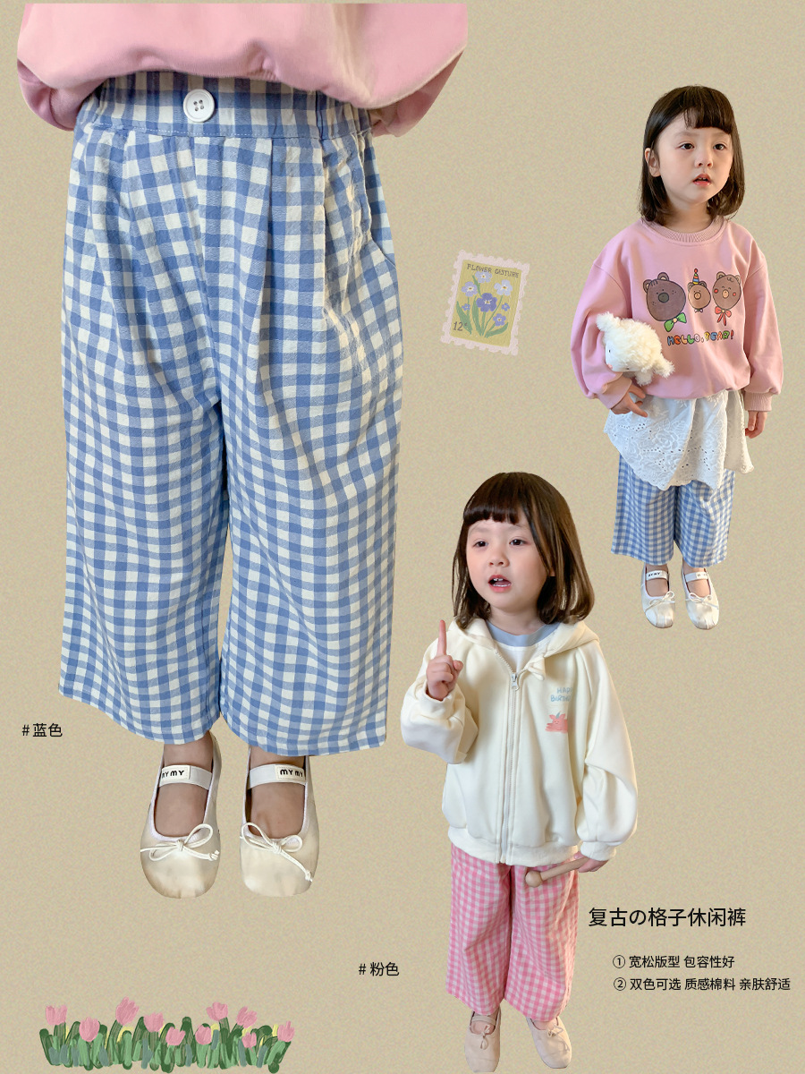 weimu children‘s clothing crawler children 2024 spring new girls‘ korean casual pants baby girl trousers baby crawler