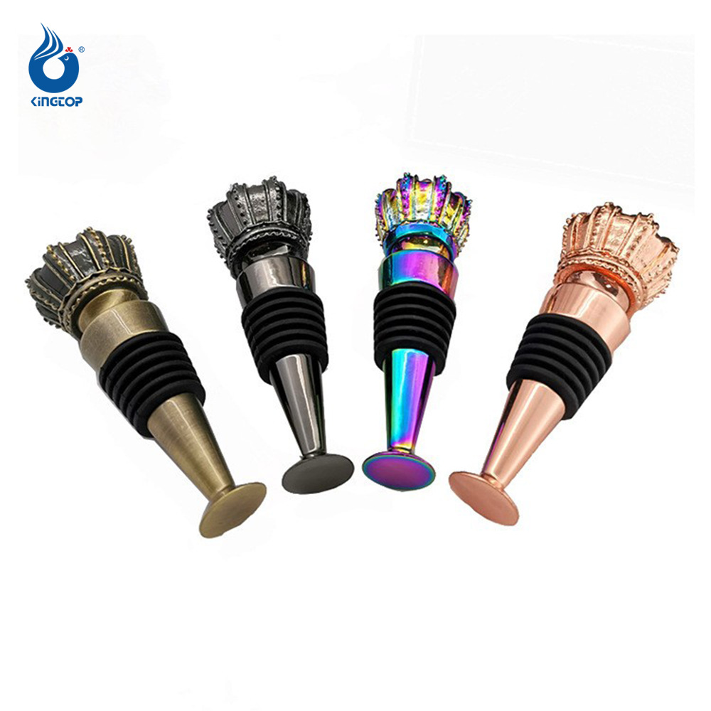 Metal Crown Wine Stopper Creative Magic Color European Personality Fresh-Keeping Wine Stopper Crown Wine Stopper Customization