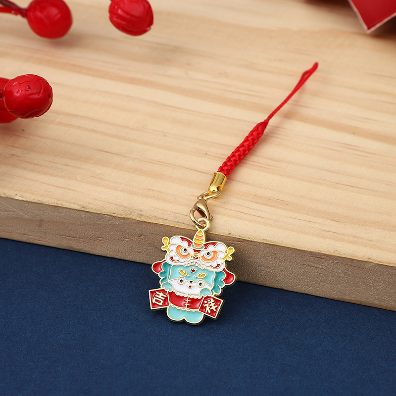 Creative Dragon Year Key String Pendant Cute Car Cellphone Chain Bag Accessories New Year Present Small Gift Wholesale