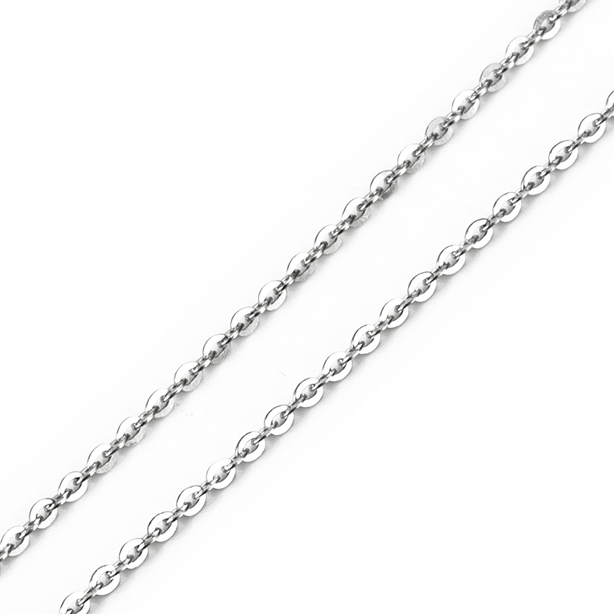 S999 Sterling Silver Necklace Cross Chain Box Chain Starry Chain Flash O Chain Lip Chain Chopin Chain Female Light Luxury Chain