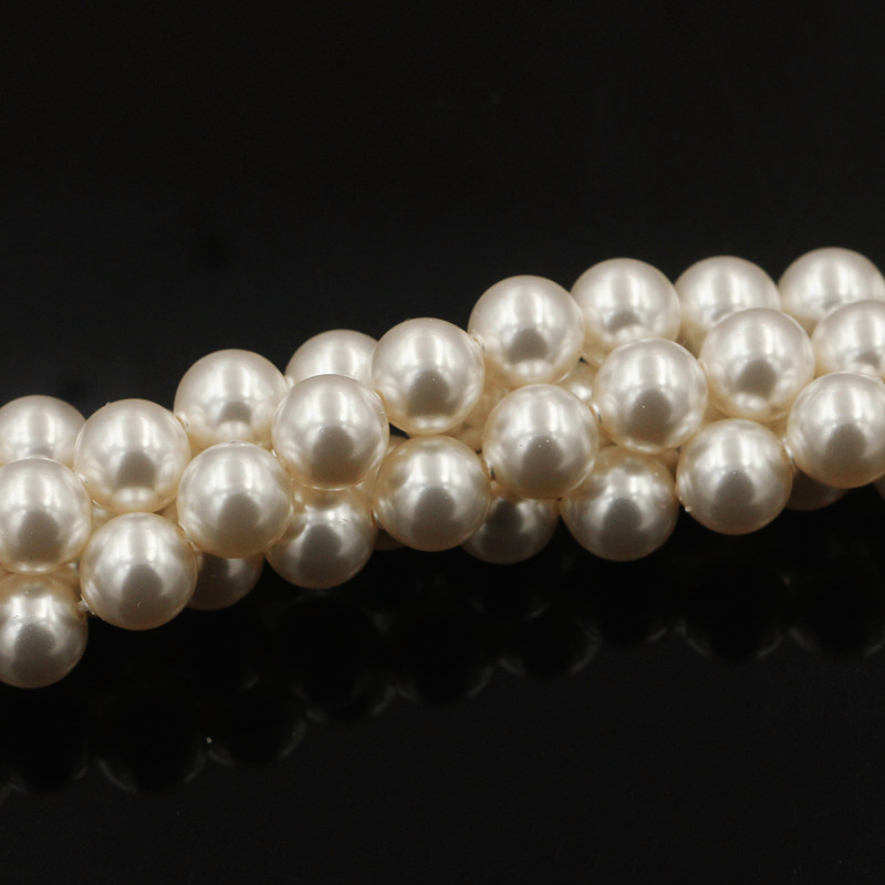 Shijia Austrian Crystal Pearl 5810 White Pearl650 Pure White through Hole Diy Accessories Beads