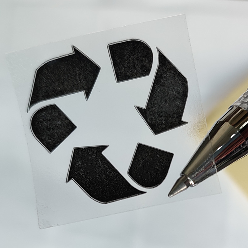 方形圆形白底黑字循环标签 不干胶贴纸高粘