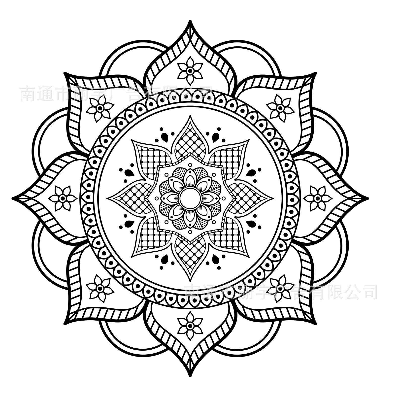 莲花图案 自粘可移除pvc 墙 门贴 贴纸家居 装饰卧室 外贸爆款