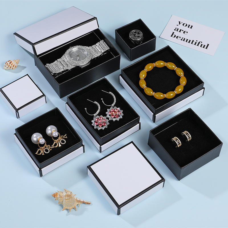 Classic Style Jewelry Box Earrings Ring Box Keychain Hair Accessories Packing Box Bracelet Necklace Jewelry Box Wholesale