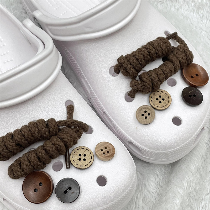 洞洞鞋鞋花配饰纽扣鞋扣麻绳鞋带装饰扣创意个性潮流diy配件可拆
