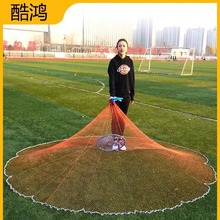 大飞盘式撒网圆盘渔网抛网手撒手抛网鱼网抓扑捕鱼易抛旋网甩神器