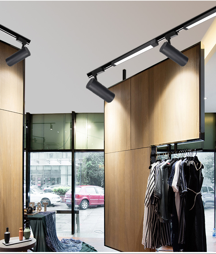 长条形轨道灯散光led补光灯直播间商用线性灯led泛光格栅导轨灯