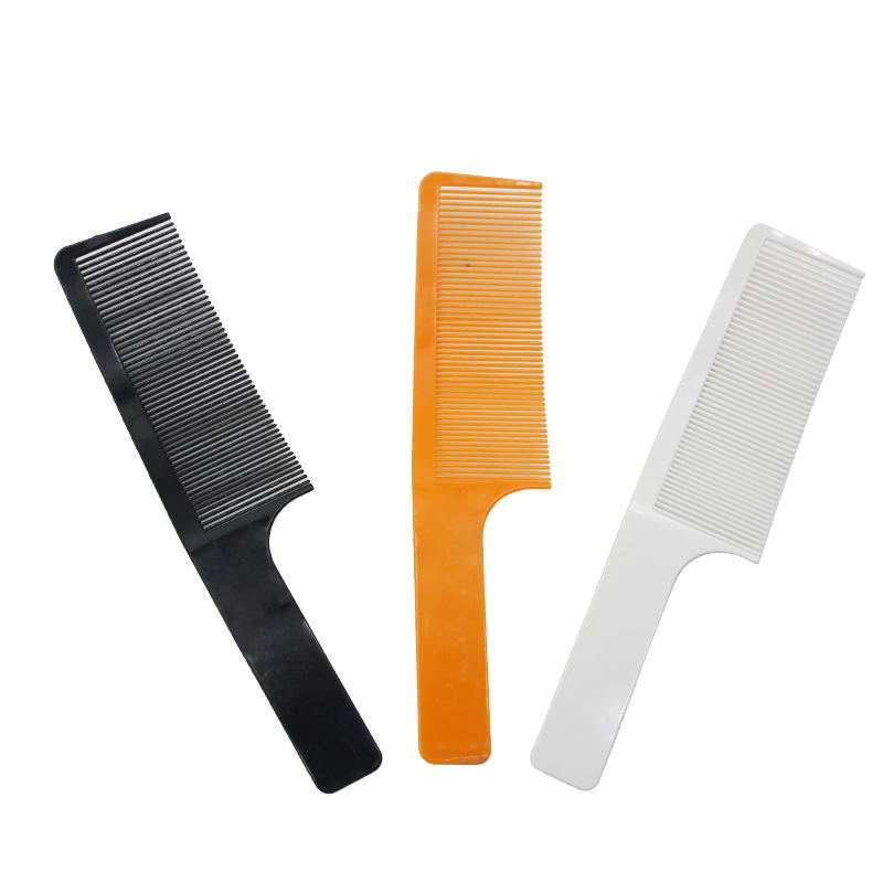 美发男士弧形弯梳理发剪发圆头扁梳发廊推剪平头美发推边弯梳