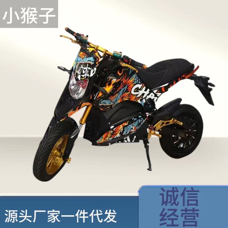 小猴子摩托车电摩m3m5电动车电瓶车高速男女士款酷车60/72v通用