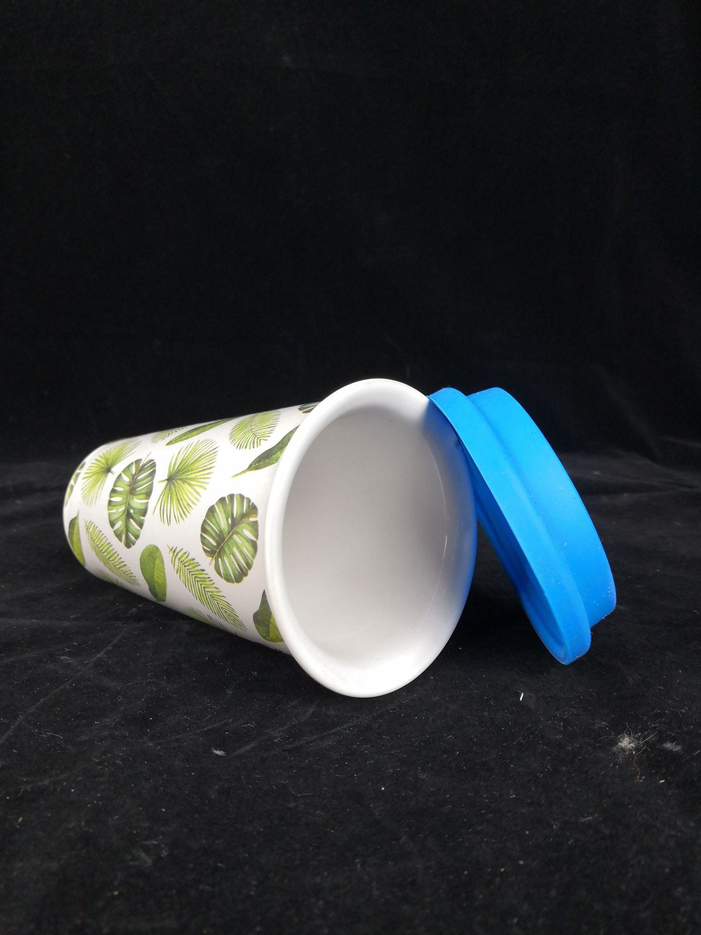 乐扣陶瓷马克杯带盖大容量简约硅胶盖水杯宣传杯广告可印图logo