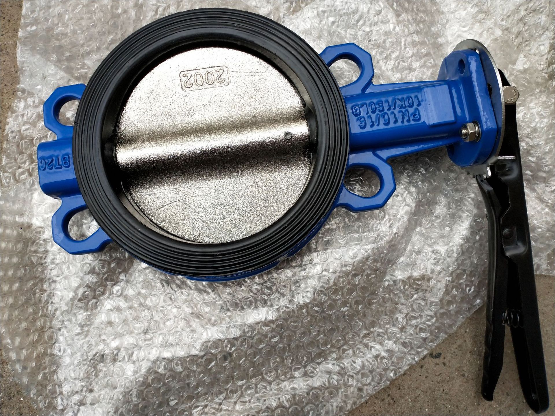 d71x-16q手柄对夹式蝶阀球墨铸铁蜗轮蝶阀 铸钢蝶阀