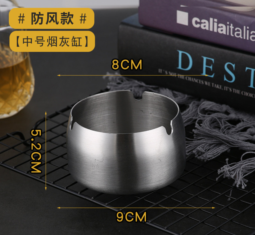 Thick Stainless Steel Metal Ashtray