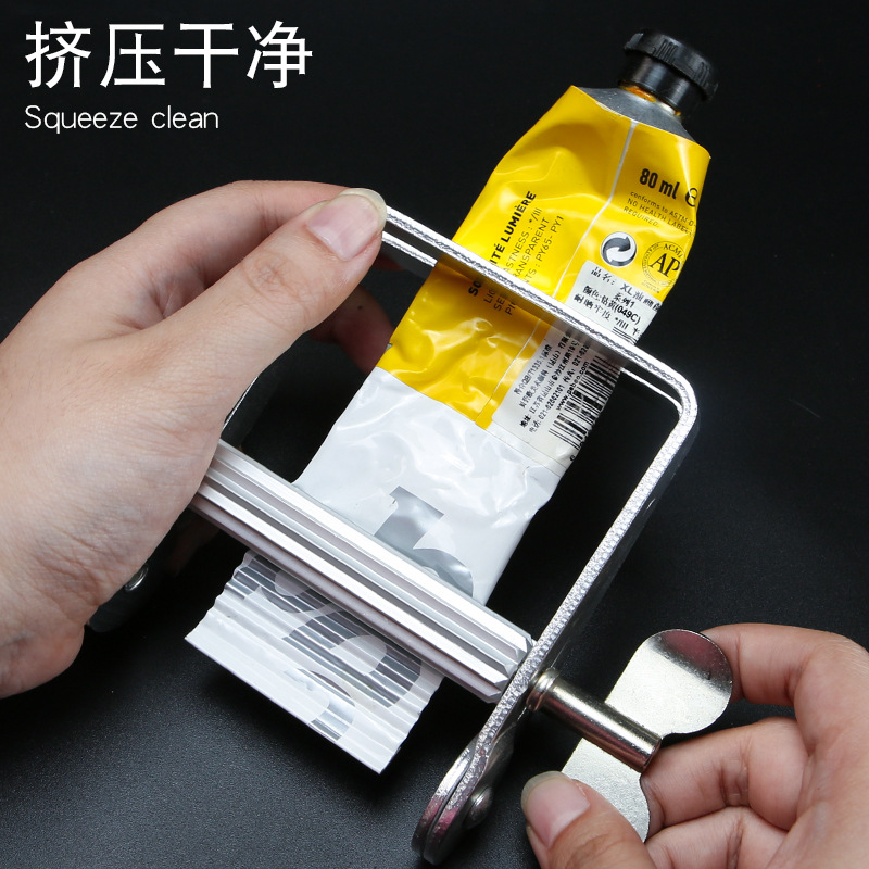 油画颜料金属挤色器挤压器挤膏器挤色底料刮板塑料不伤布工具画材