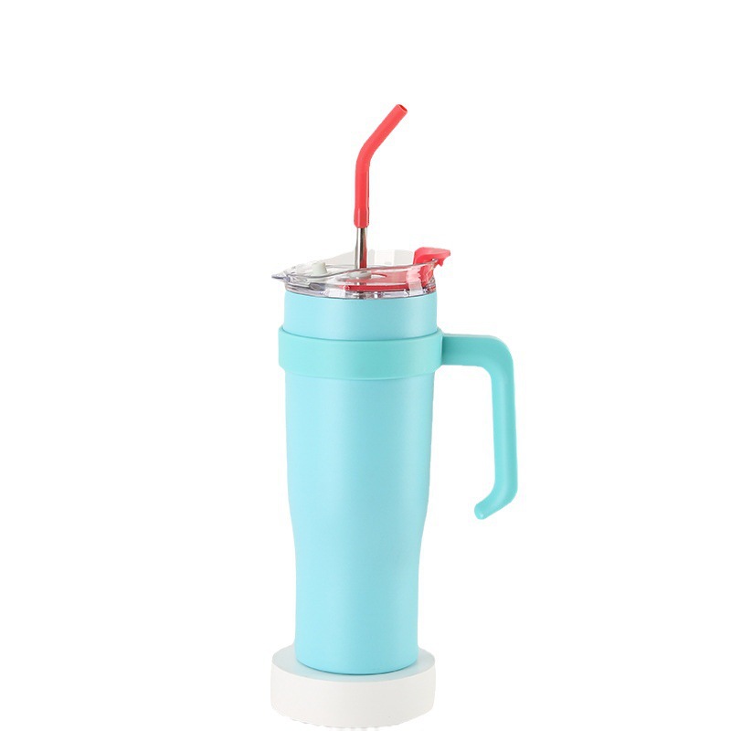 Big Mac Ice Cream Internet Celebrity Cup Vacuum Cup 40Oz Foreign Trade Cup Straw Large Capacity Good-looking Water Cup Wholesale