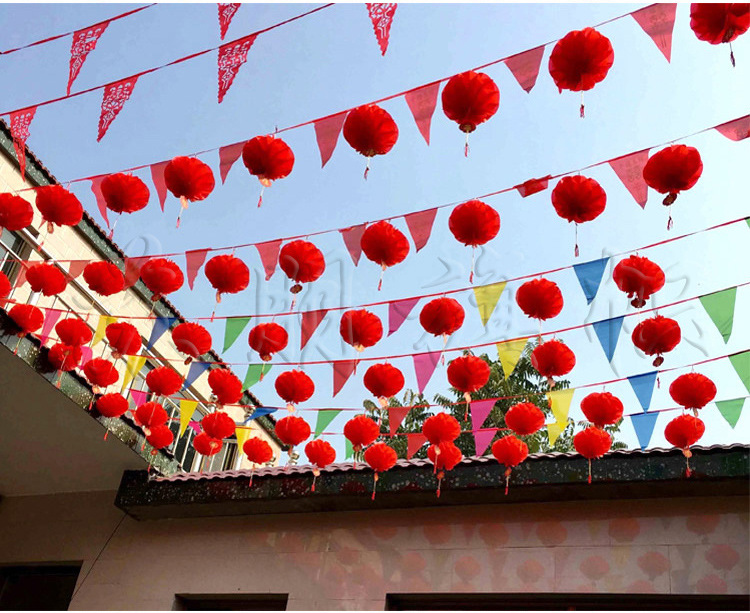 彩旗三角串旗大中小号开业结婚布置工地警示三角旗小彩旗串旗批发