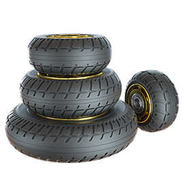 寸重型万向轮推车轮子拖车手拉车单轮子大全寸静音脚轮橡胶轱辘批