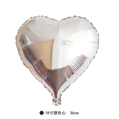 18-Inch Heart-Shaped Five-Pointed Star Balloon Love Aluminum Film Balloon Wedding Ribbon Decoration Birthday Party Wedding Decoration