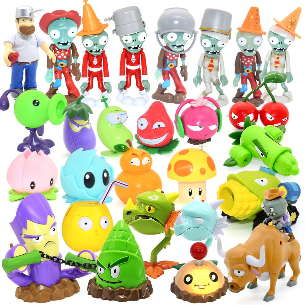 正版轩力植物大战僵尸玩具声光版单个手办公仔模型可发射对战玩具