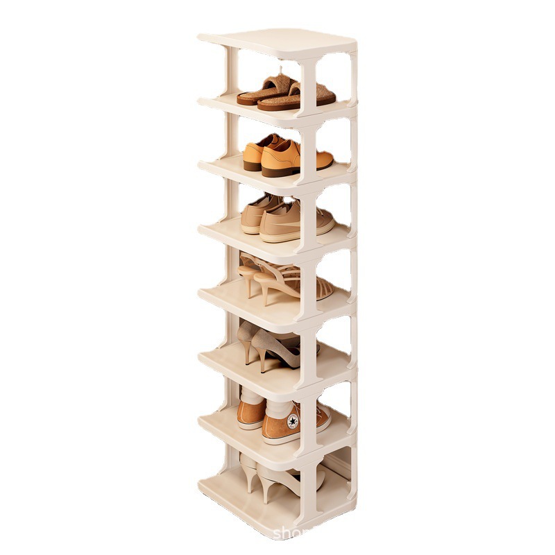 Simple Home Dormitory Door Multi-Layer Gap Office Dormitory Shoe Cabinet Space-Saving Small Narrow Layered Entrance Shoe Rack