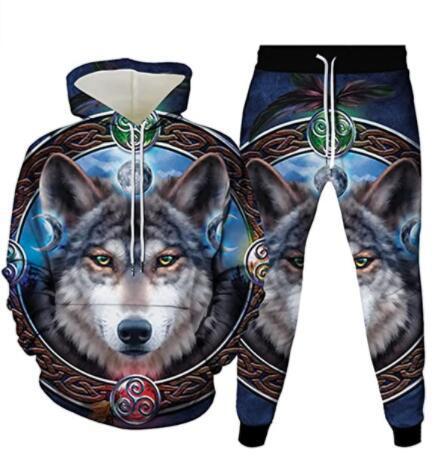 休闲套装狼件套