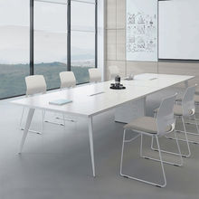 简约现代会议桌长桌小型白色培训接待洽谈会议室设计师桌子工作台