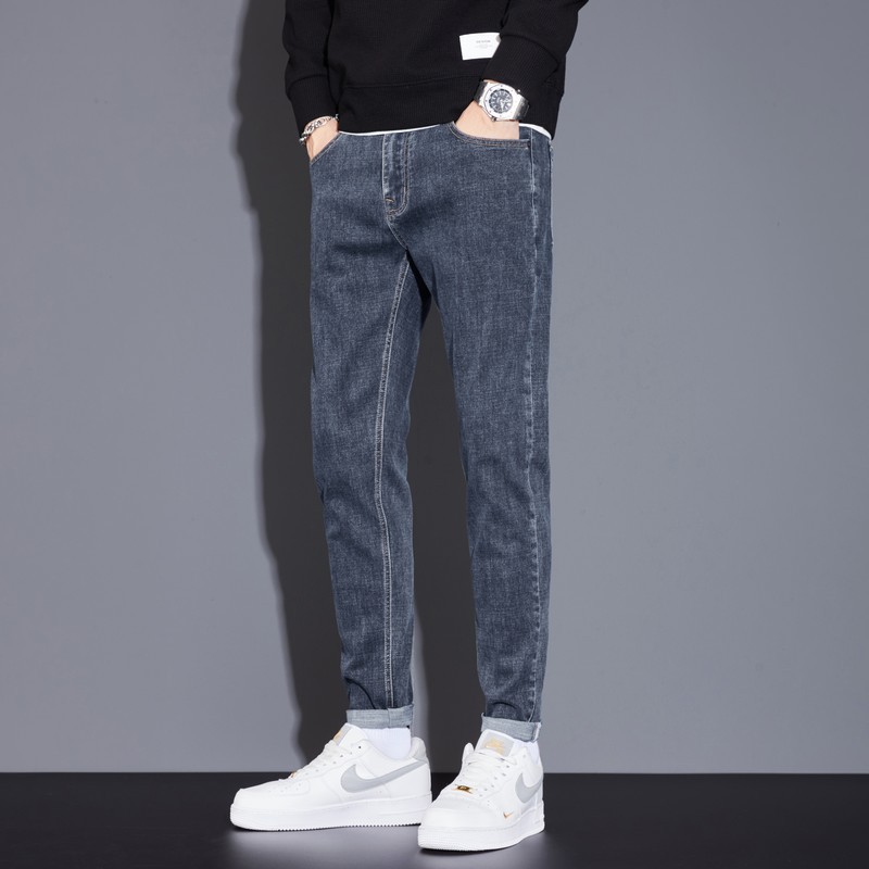 Men's Black High-End Stretch Jeans Fashion Brand Pencil Pants Spring, Autumn and Winter Men's Pants Fashion Casual Pants