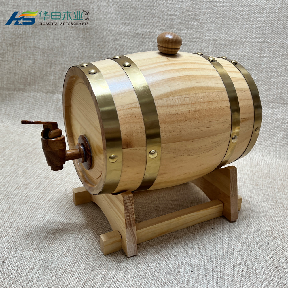木质酒桶家居橡木桶摆件酒吧餐厅复古精酿啤酒桶可印logo
