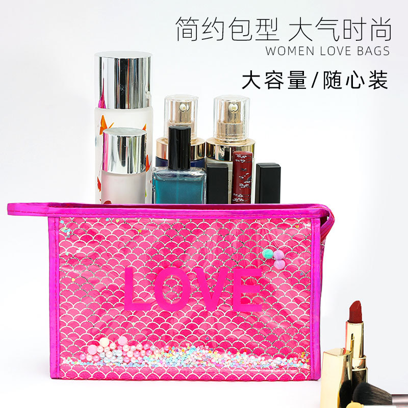 Customized 2023 Foreign Trade Hot Cosmetic Bag Cartoon Storage Bag Ball Cosmetic Bag Travel Portable Toiletry Bag