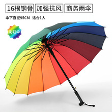 Windproof umbrella long handle umbrella sturdy防风雨伞1