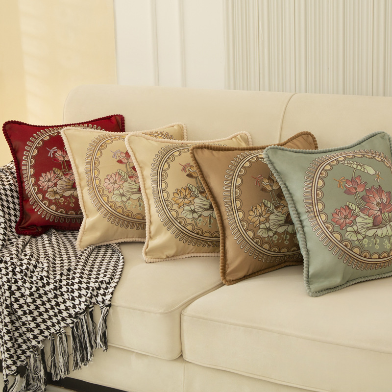 彤远欧式包边大抱枕靠垫客厅提花沙发靠枕批发床头靠背不含芯腰枕