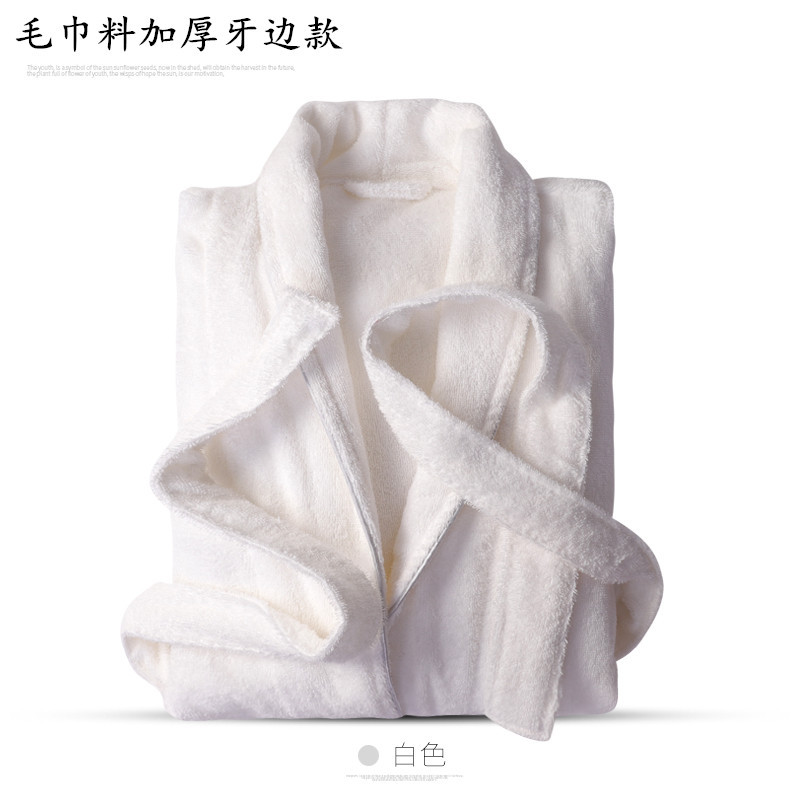 thickened towel material bathrobe men and women winter pajamas hotel absorbent wool bathrobe bed & breakfast bath towel bath skirt one piece dropshipping