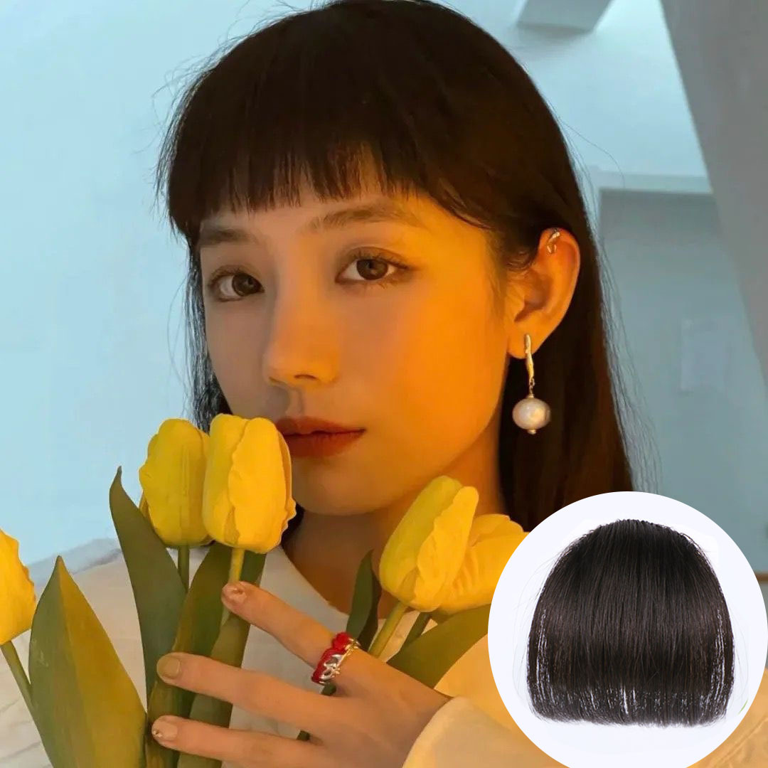 眉上刘海假发女漫画假刘海自然圆脸修饰日系二次元齐留海假发片