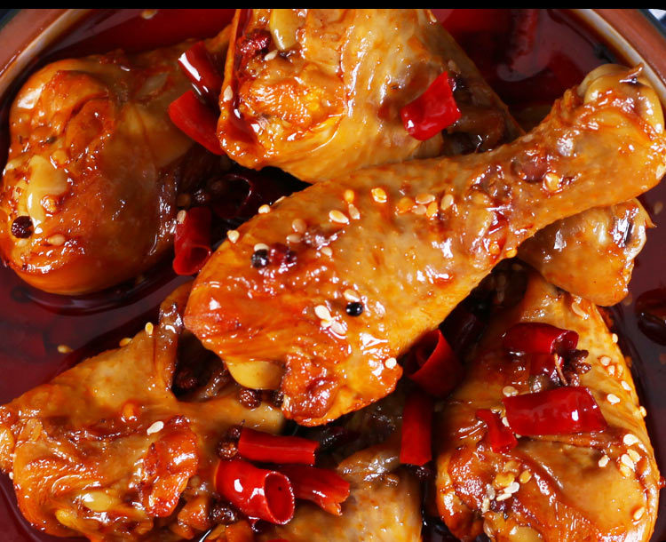 【一品八方】四川麻辣鸡腿即食零食冷吃肉类真空鸡肉熟食贴牌代工