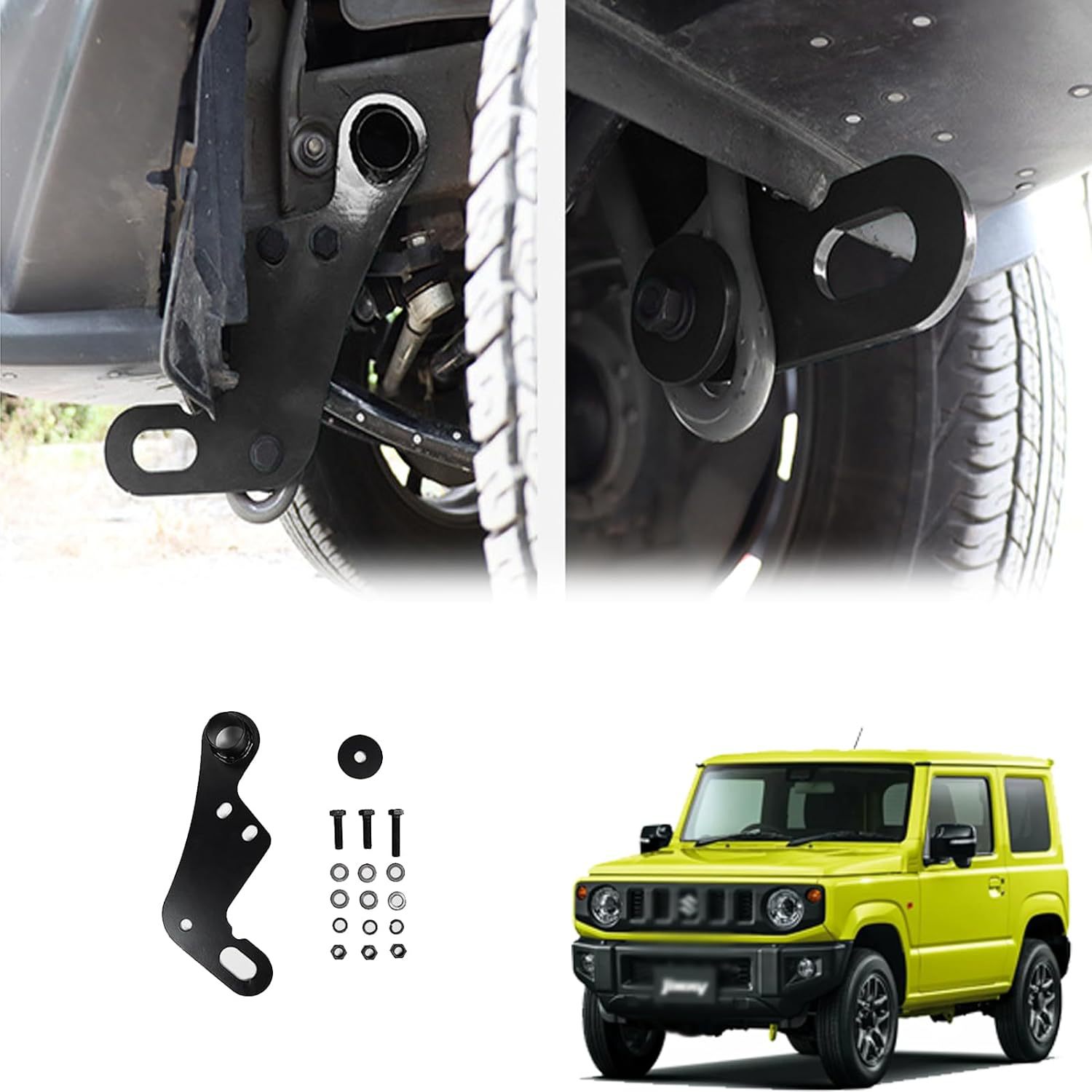 适用于jb64jb74铃木吉姆尼suzuki jimny黑色牵引钩改装左前拖车钩