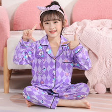 东南亚女童睡衣长袖韩版春秋季儿童公主小孩开衫款套装家居服批发