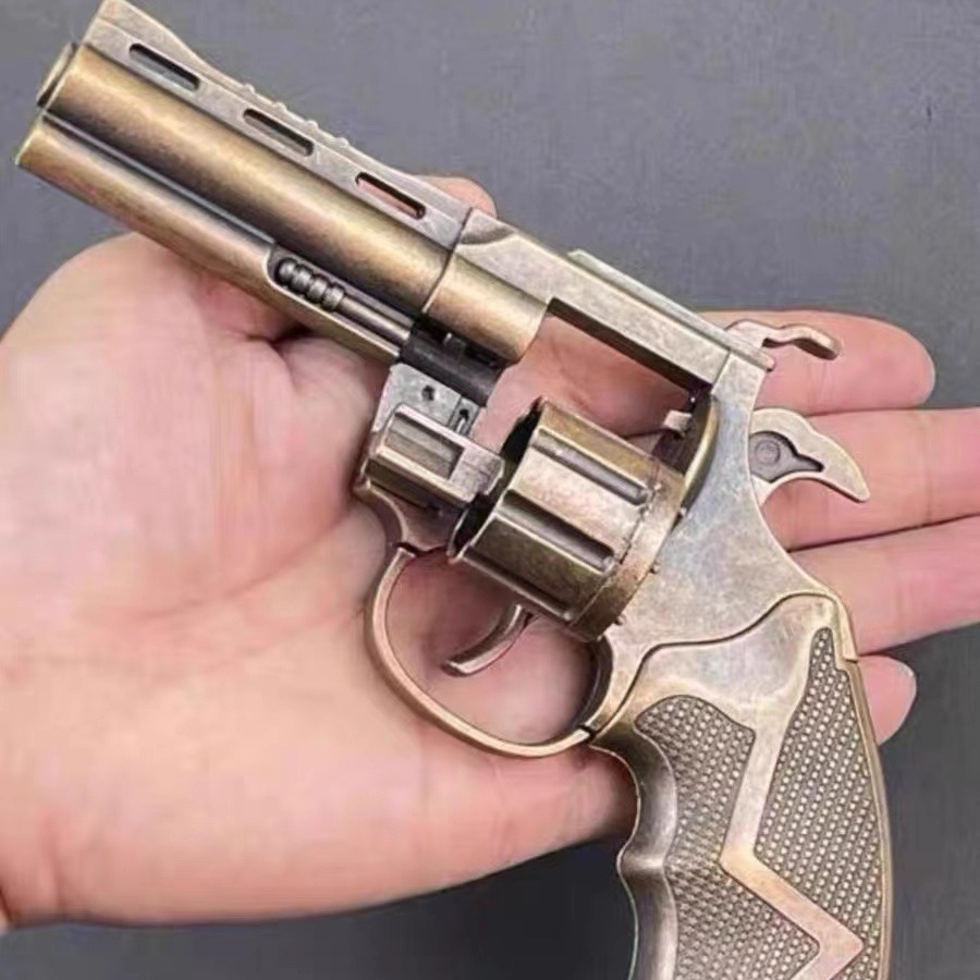 侧开左轮全金属砸响枪玩具砸炮枪手枪儿童玩具枪模型批发不可发射