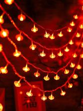 新年红灯笼小彩灯闪灯串灯满天星过年家用装饰灯春节房间布置装饰