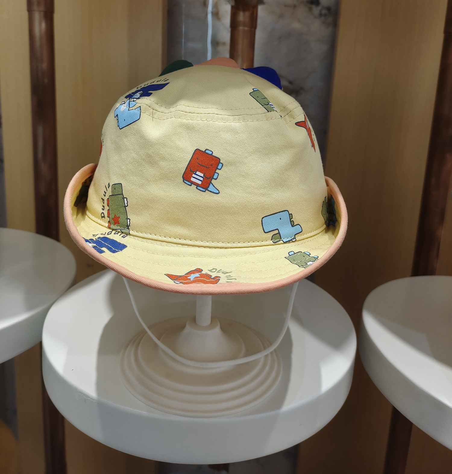 Bucket Hat Dudula Children's Hat Baby Western Cowboy Hat Printed Little Dinosaur Bucket Hat