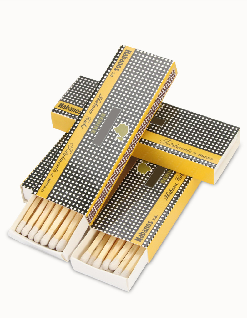 雪茄火柴10cm加长老式火柴 香薰火柴白桦木雪茄专用长火柴24包/盒