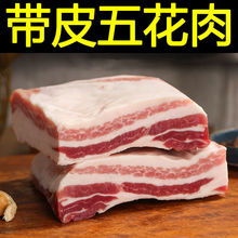 厂家直销国产五花肉新鲜现杀猪肉鲜肉批发散养土猪肉带皮生猪肉
