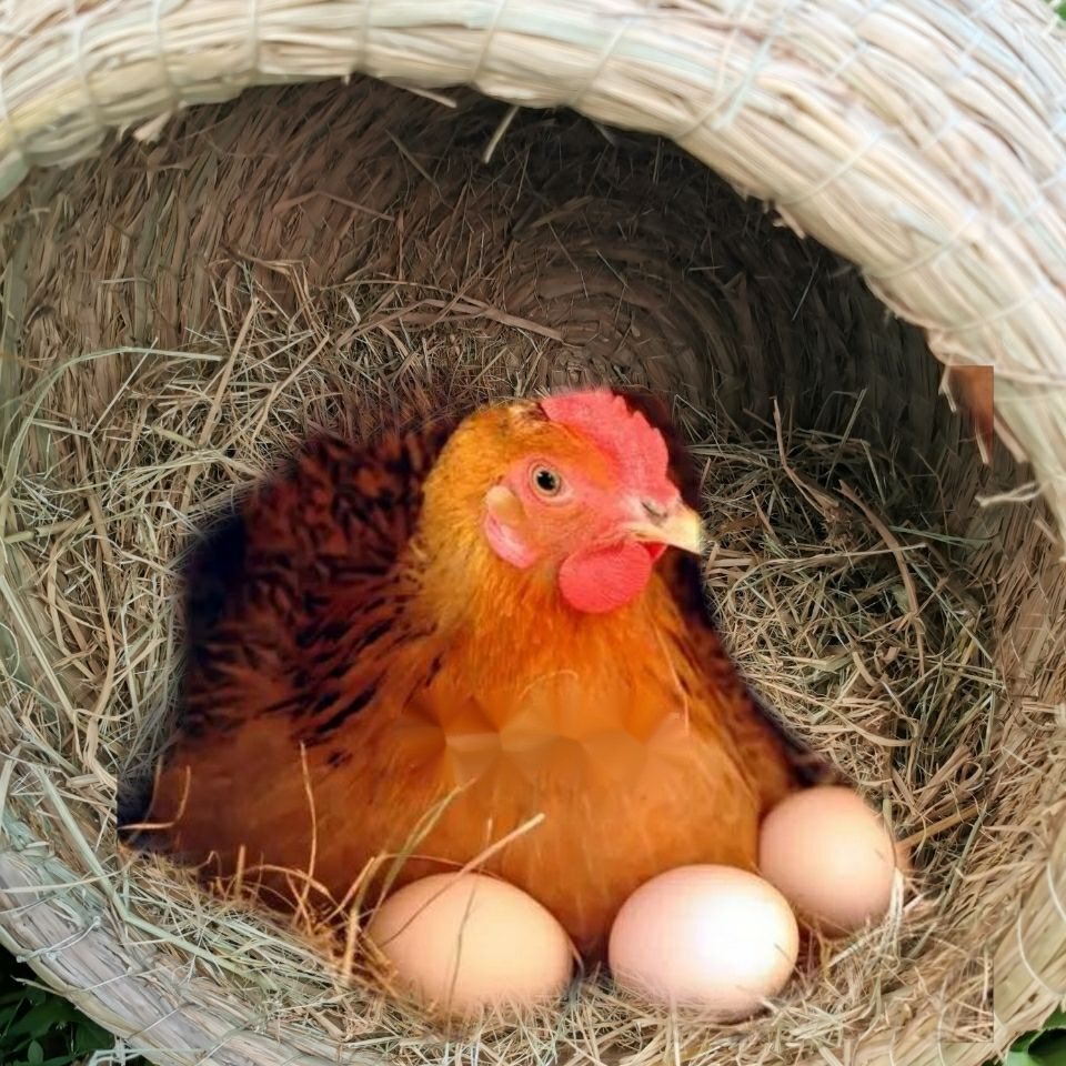 鸡窝草编大号母鸡生蛋窝鸡舍孵化用品鸭鹅猫狗草窝四季通用
