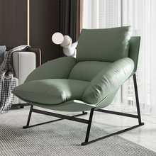 现代简约懒人沙发客厅北欧单人沙发椅轻奢卧室休闲椅意式阳台躺椅