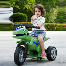 儿童电动摩托车小孩三轮车男女宝宝可坐人电瓶玩具车恐龙充电童车