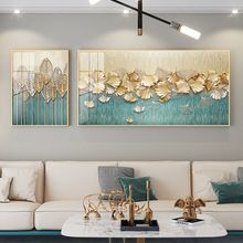 轻奢客厅沙发背景墙装饰画现代简约餐厅两联组合挂画感大尺寸