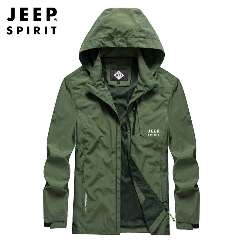 jeep秋季2021新款男士时尚连帽夹克休闲宽松男装夹克男0927-阿里巴巴