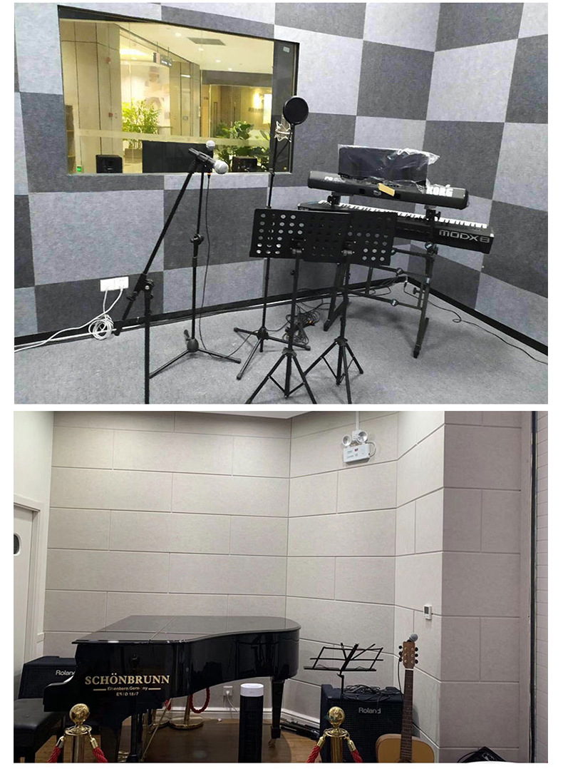 厂家供应聚纤维隔音板影院ktv吸音板幼儿园琴房吊顶装饰装修材料