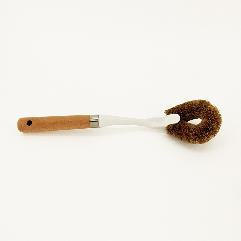 beech long handle dish brush kitchen hangable coconut palm non-stick oil pot brush cleaning brush