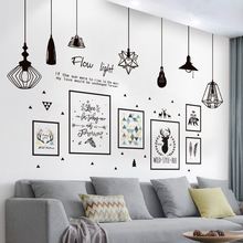 3D wall sticker bedroom living room decoration wallpaper跨境