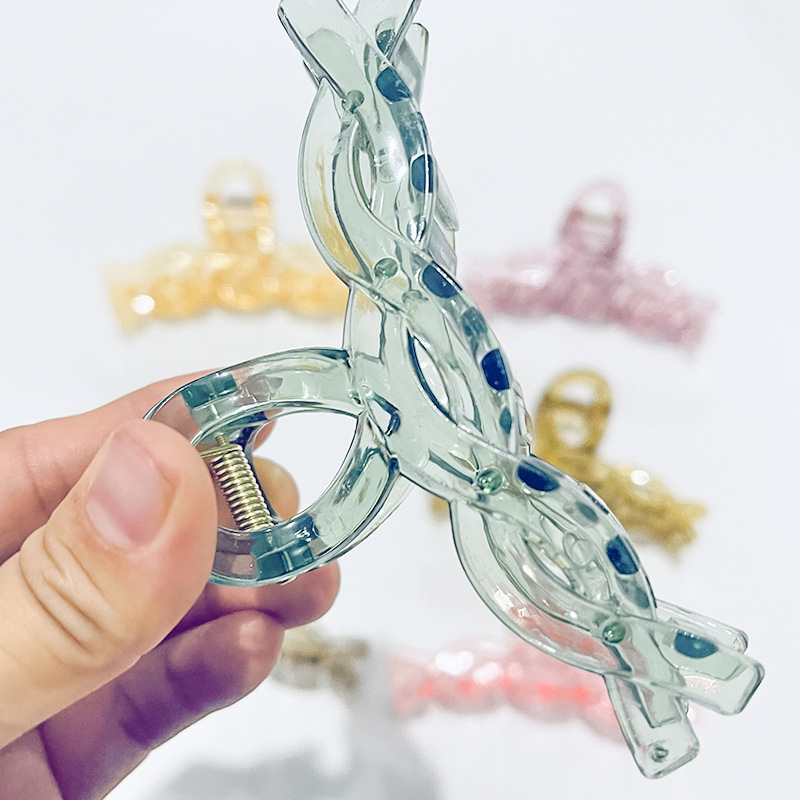 Transparent Plastic Grip Fashion Crystal Grip Hairpin Grip 2 Yuan 1 Yuan Wholesale Korean Jewelry