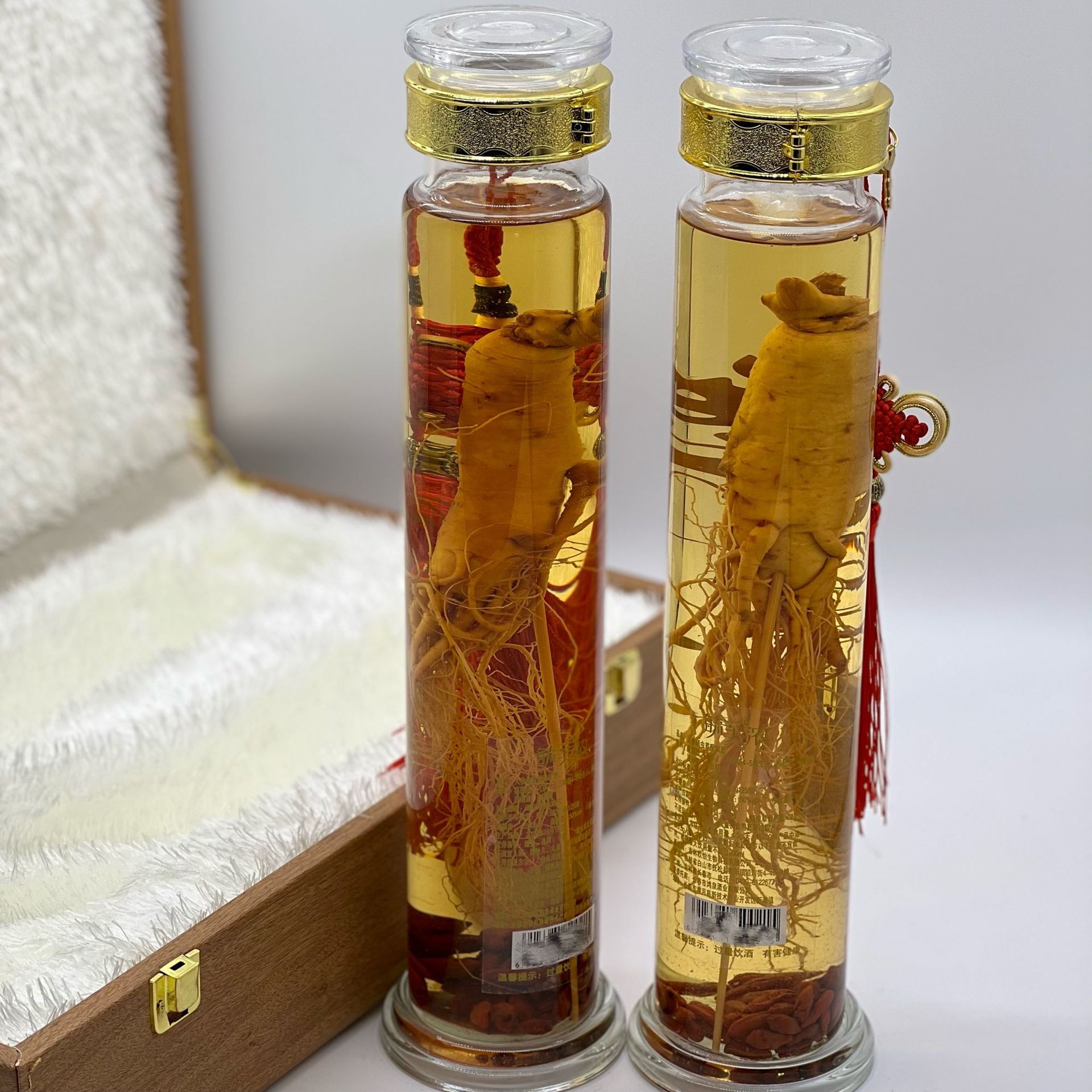 人参酒1000ml*2瓶人参虫草酒枸杞酒50度高粱酒礼品酒送礼商务